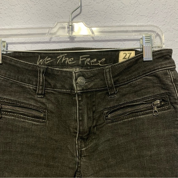 We The Free Black Zipper Pockets And Legs Skinny Jeans - Picture 2 of 9